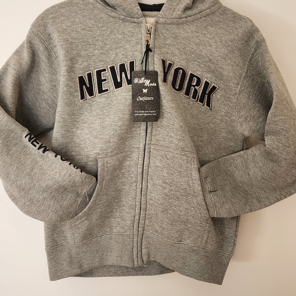 Gray New York Kids Hoodie